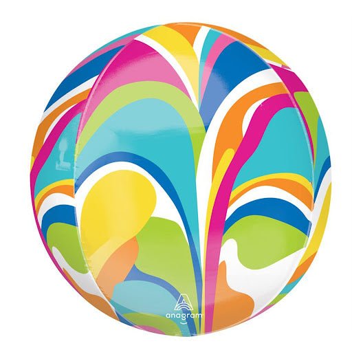16" Vibrant Macro Marble Orbz Balloon - Anagram