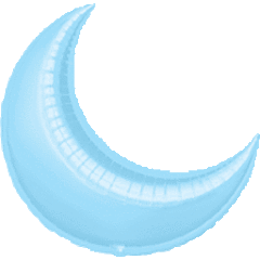 35" Crescent - Pastel Blue (3ct)