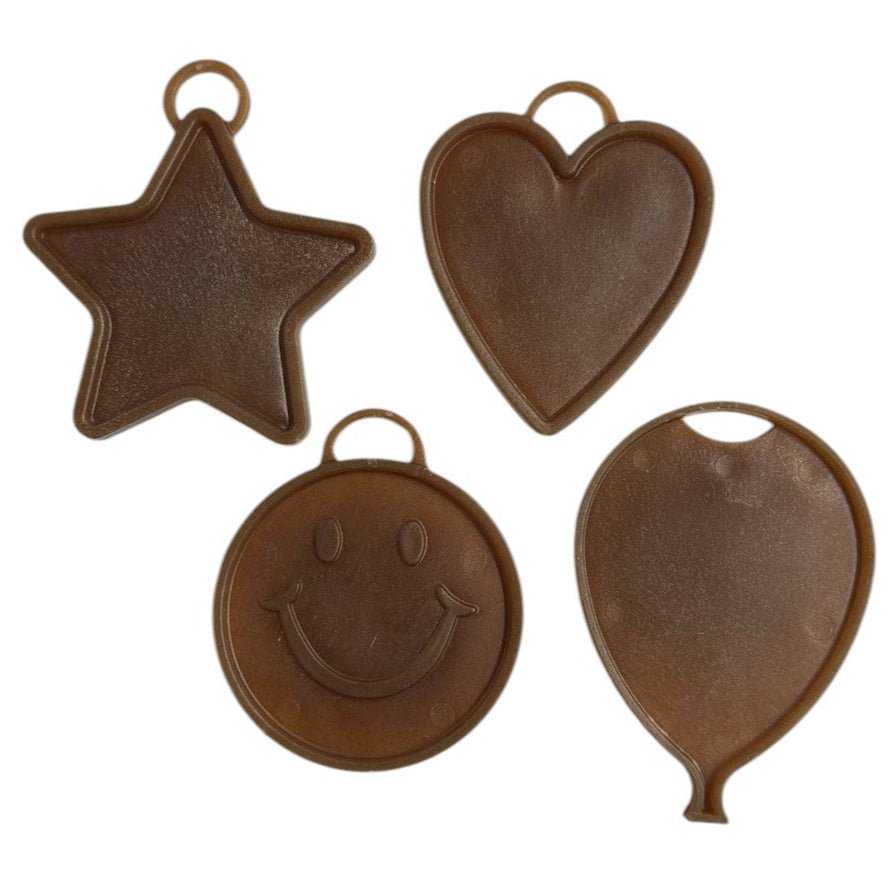 16g Balloon Weights Brown - Assorted Shapes (50ct)