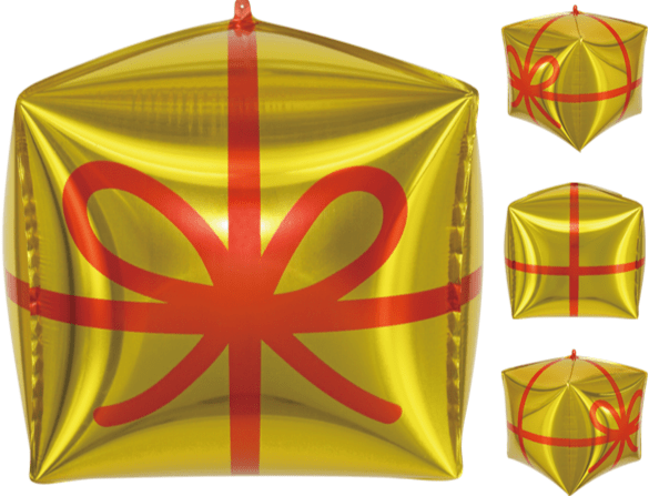 18" 4D Present - Gold