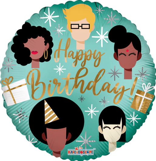 18" Birthday Diversity (100ct) - Conver USA