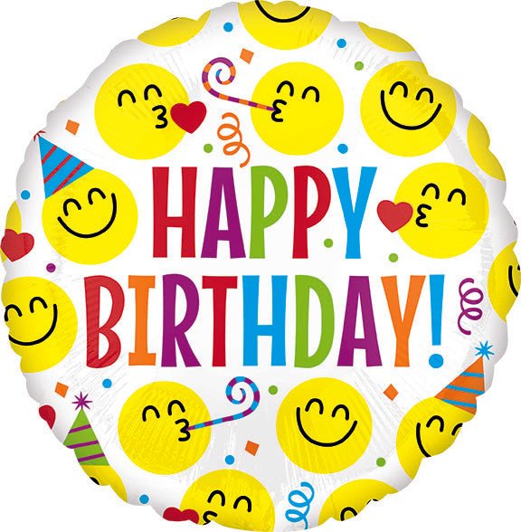 18" Birthday Emoticons
