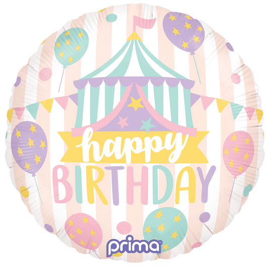 18" Birthday Pastel Circus