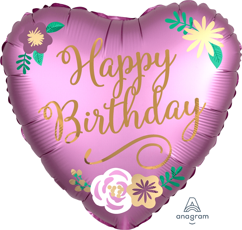 18" Birthday Satin Flowers