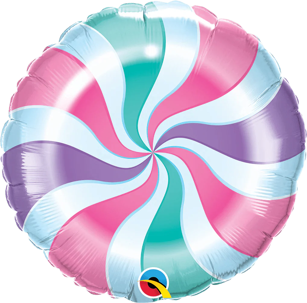 18" Candy Swirly Pastel - Qualatex