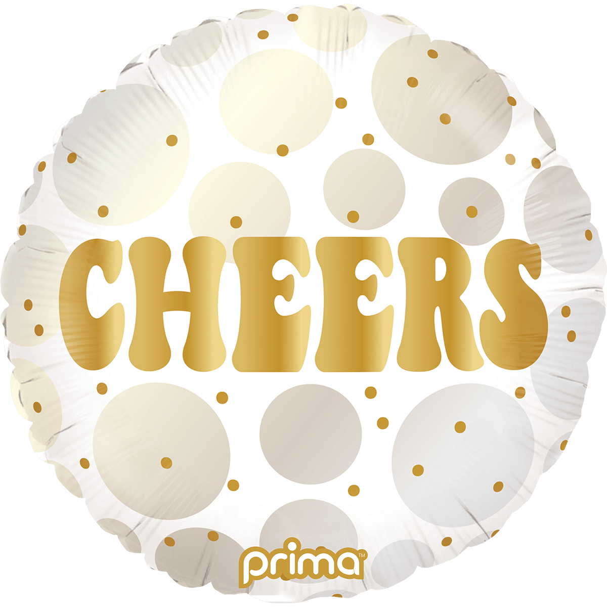 18" Cheers Gold and Neutral Dots