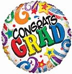 18" Colorful Congrats Grad (100ct) - Conver USA