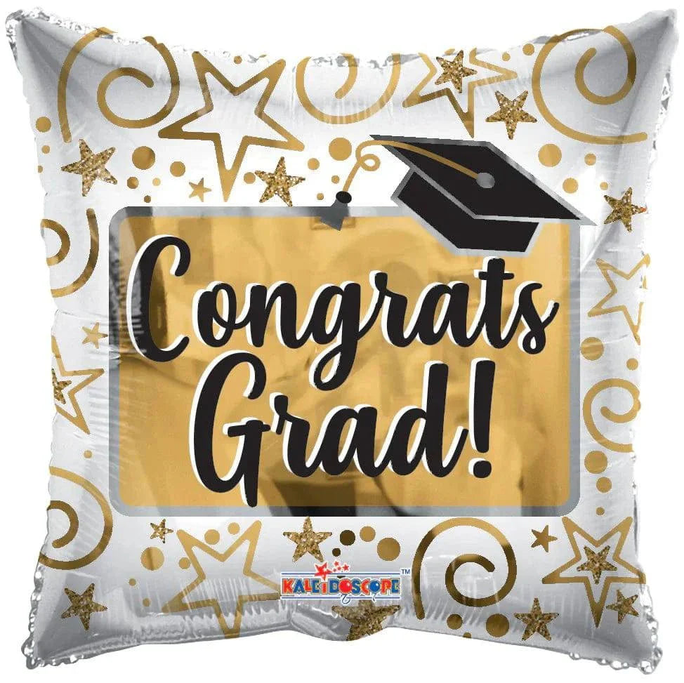 9" Congrats Grad Gold Cap (100ct) - Conver USA