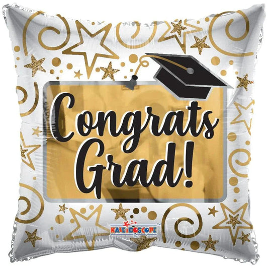 9" Congrats Grad Gold Cap (100ct) - Conver USA