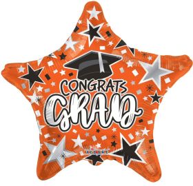 18" Congrats Grad - Orange (100ct) - Conver USA
