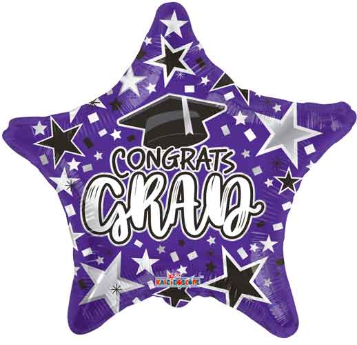 18" Congrats Grad - Purple (100ct) - Conver USA