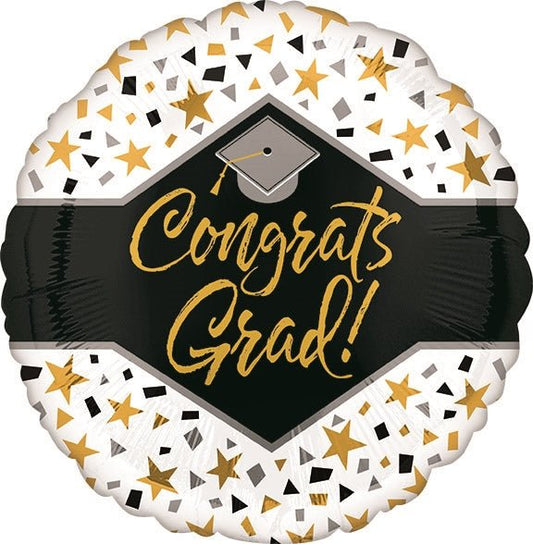 18" Congrats Grad Stars & Confetti (10ct)