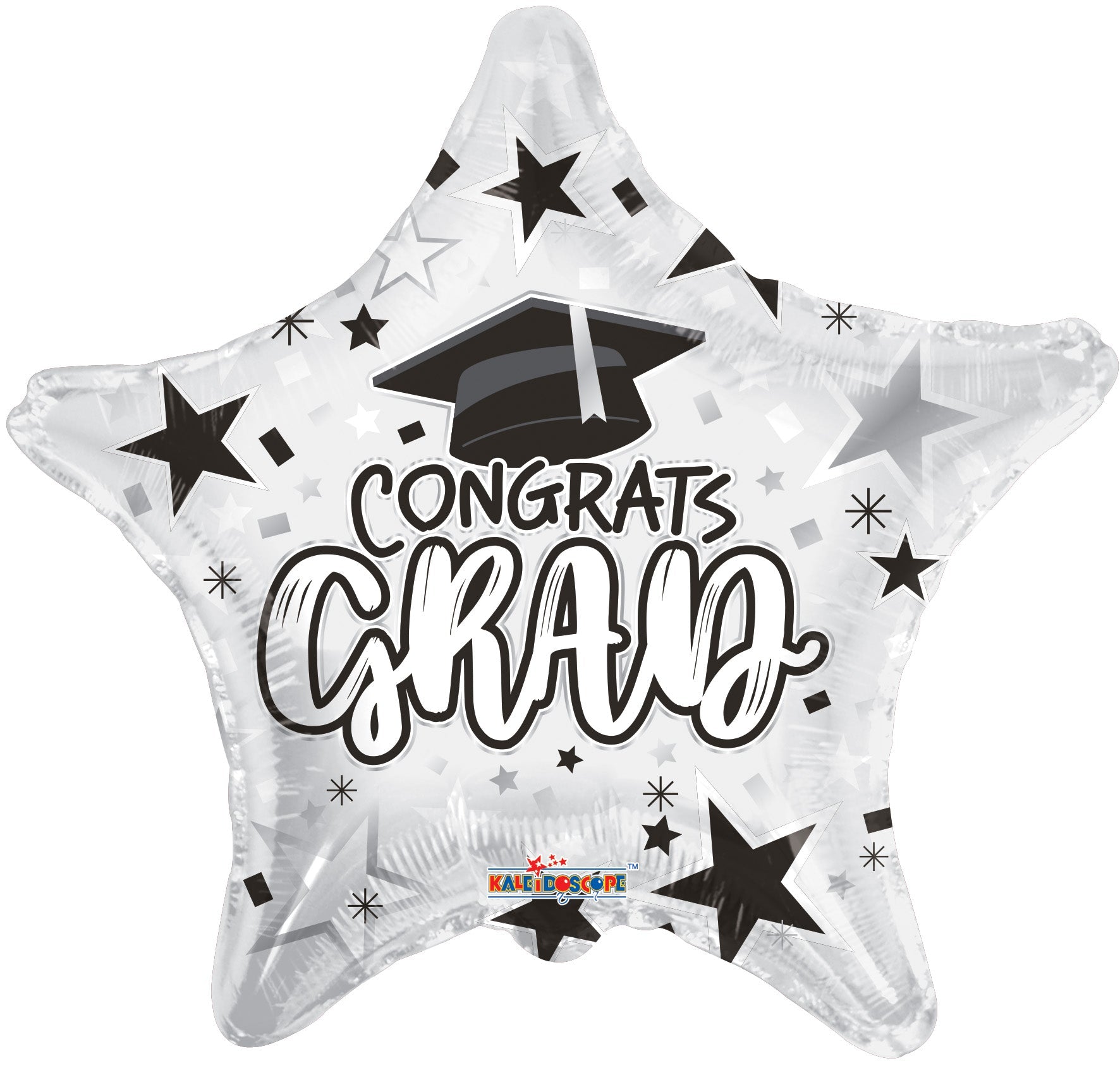 18" Congrats Grad - White Star (100ct) - Conver USA