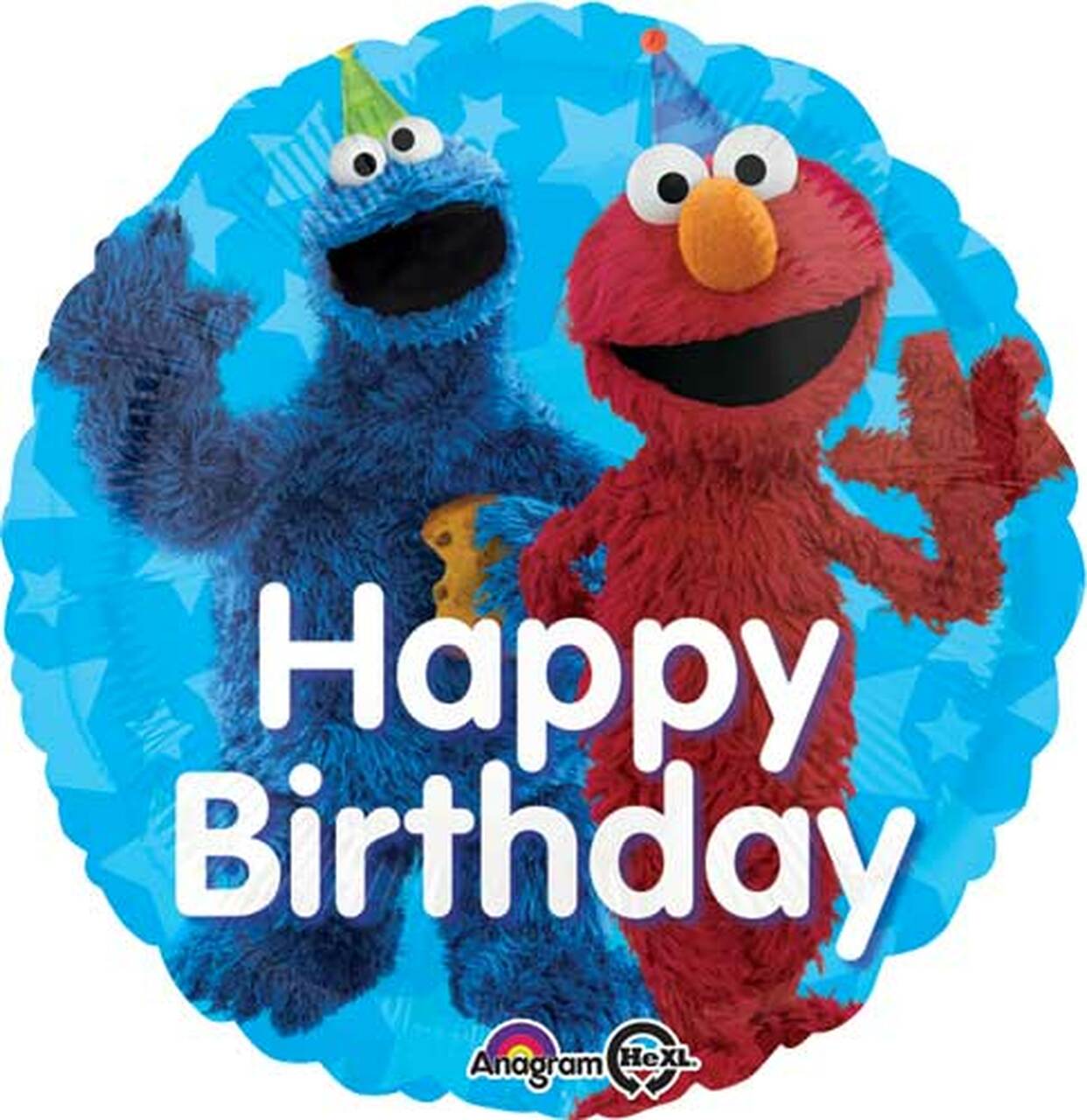 18" Elmo and Cookie Monster Happy Birthday