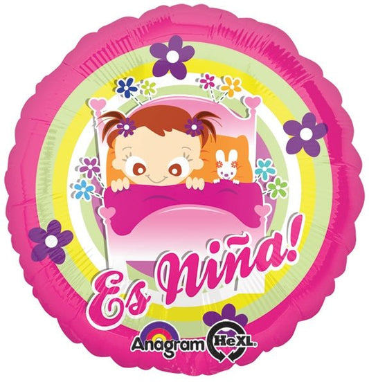 18" Es Nina Baby Girl Tucked Into Bed
