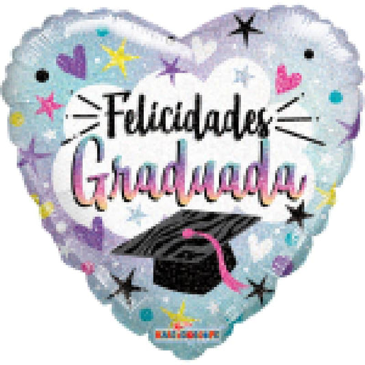 18" Felicidades Graduada Heart (100ct) - Conver USA
