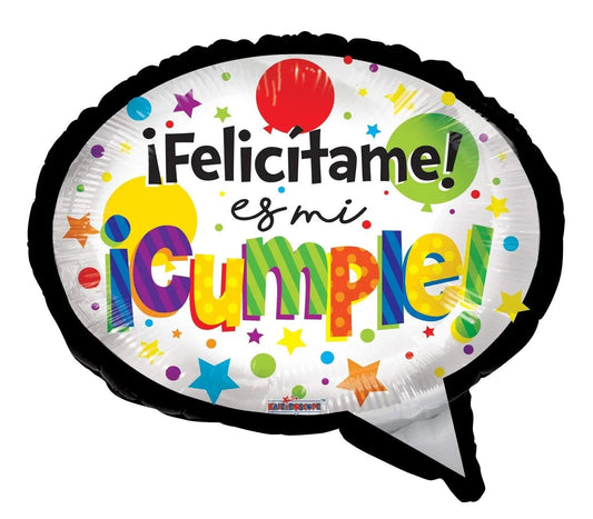 18" Felicitame Es Mi Cumple (100ct) - Conver USA