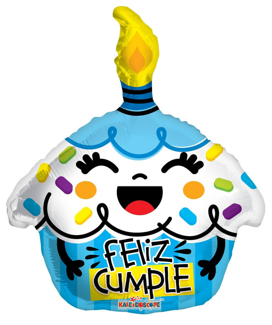 18" Feliz Cumpleanos Cupcake (100ct) - Conver USA