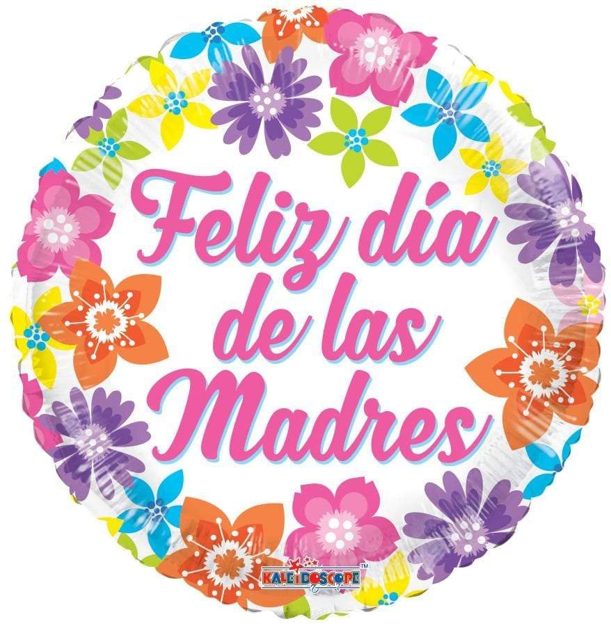 18" Feliz Día De Las Madres Colorful Flowers (100ct) - Conver USA