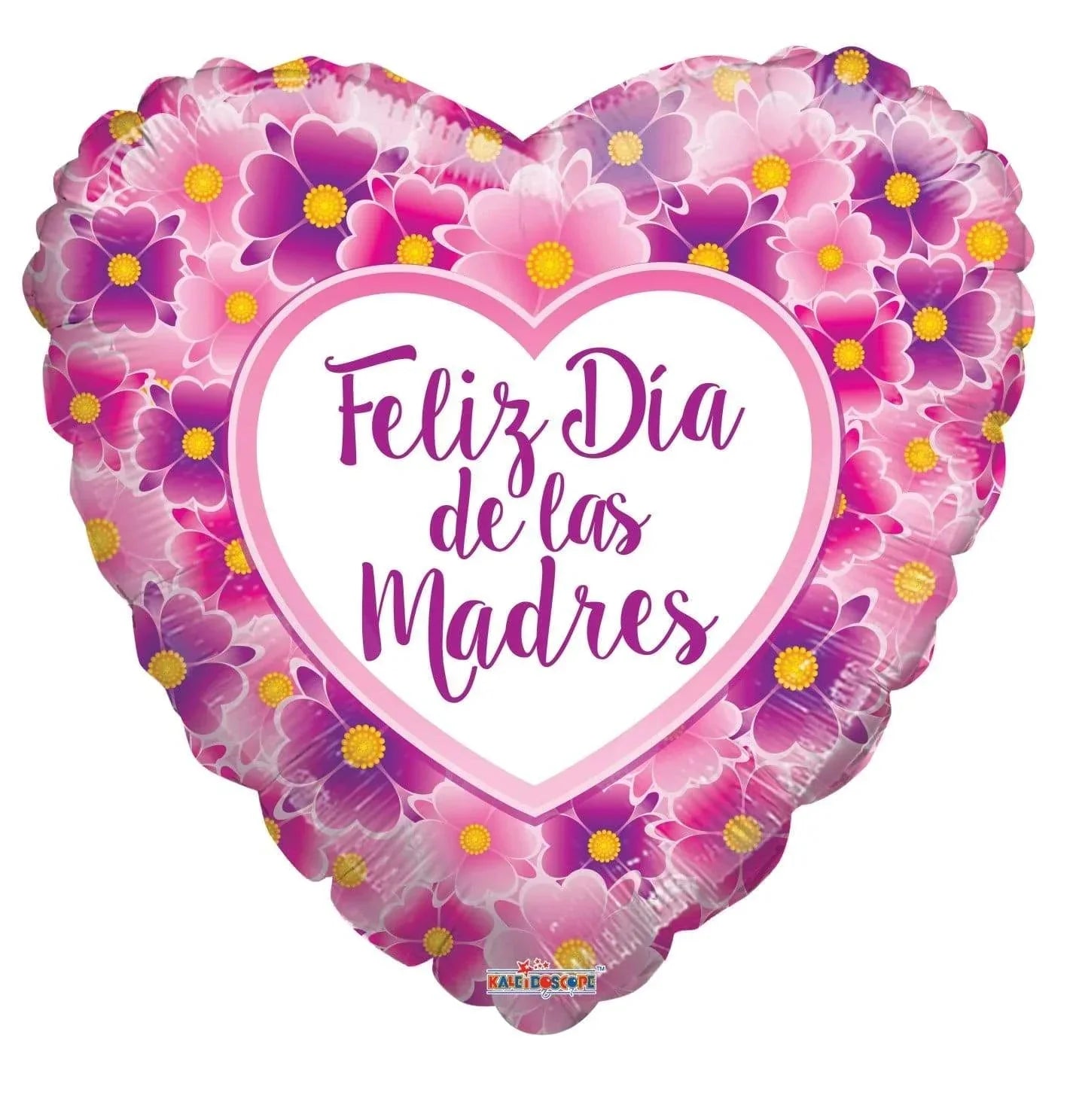 18" Feliz Día De Las Madres Flowers Heart (100ct) - Conver USA