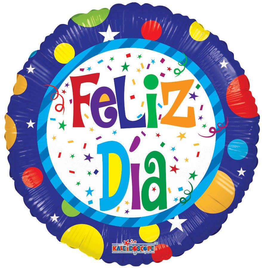 18" Feliz Dia - Dots (100ct) - Conver USA