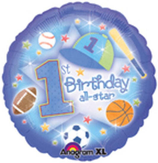 18" First Birthday All Star