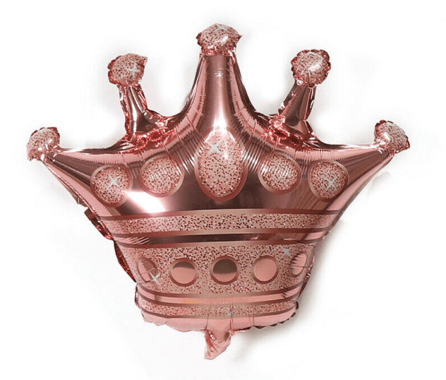 18" Foil Balloon - Rose Gold Crown (3ct)