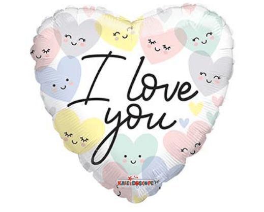 18" Gellibean - Pastel Hearts Love