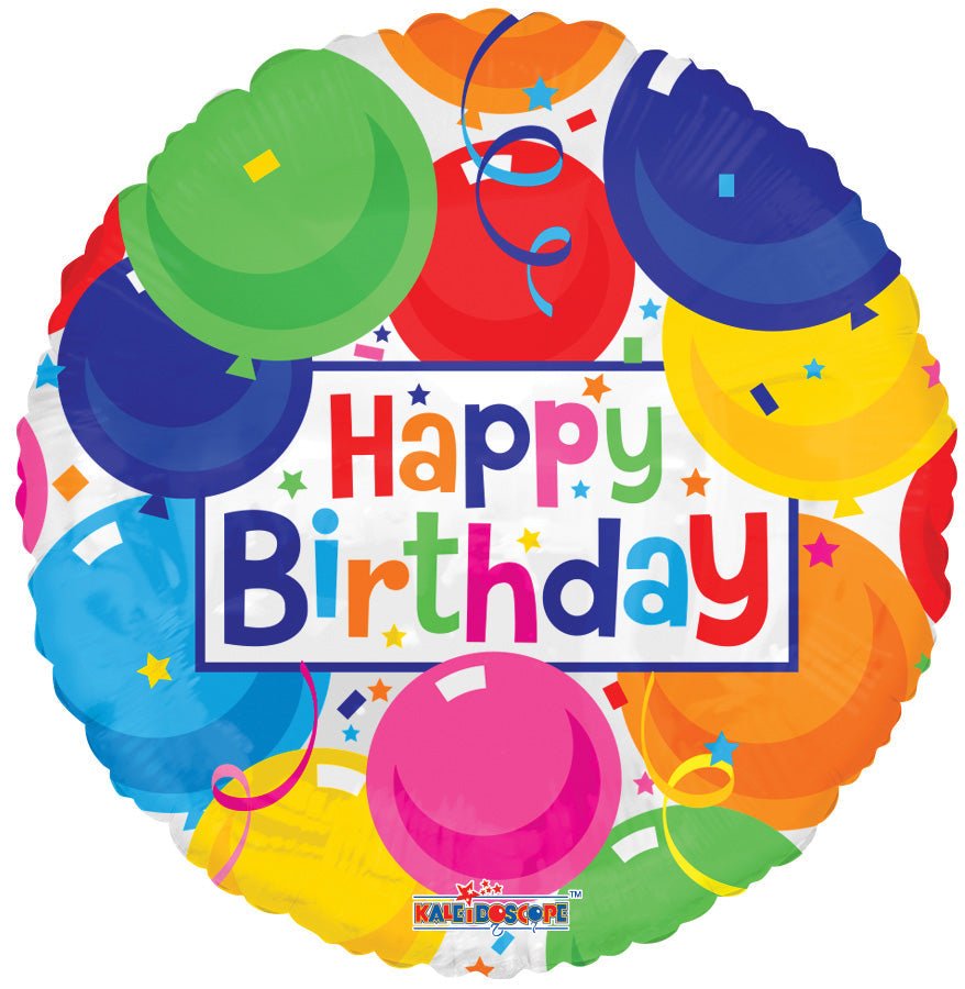 18" Gellibeans - Colorful Happy Birthday (100ct) - Conver USA