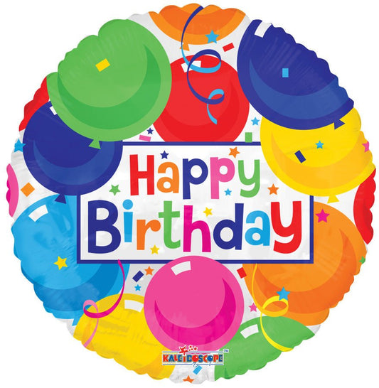 18" Gellibeans - Colorful Happy Birthday (100ct) - Conver USA