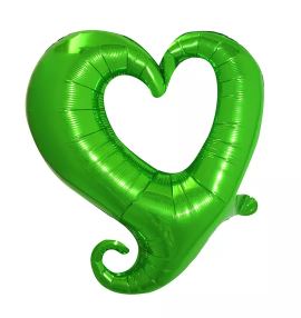 18" Green Hook Heart Balloon (Pack of 3) - Winner Party