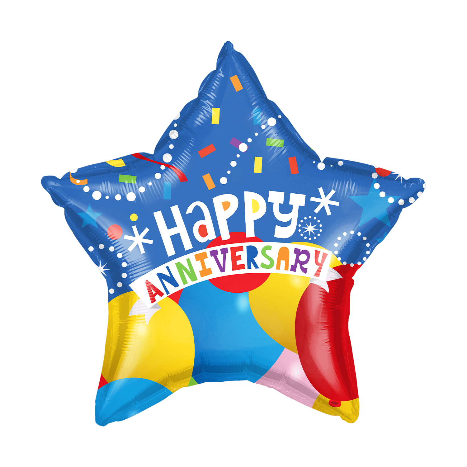 18" Happy Anniversary Balloons and Confetti