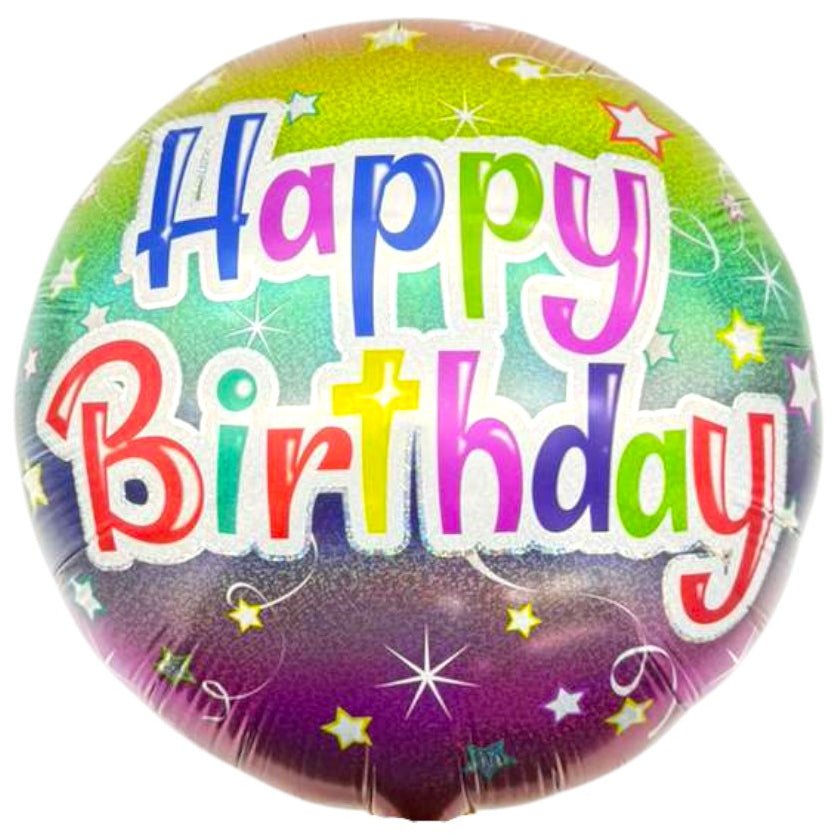 18" Happy Birthday - Colored Stars - 20ct - Party America