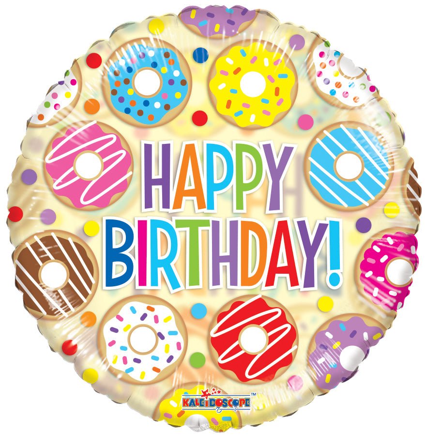 18" Happy Birthday - Donuts (100ct) - Conver USA