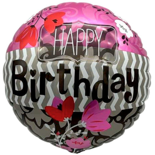 18" Happy Birthday - Flowers - 20ct - Party America