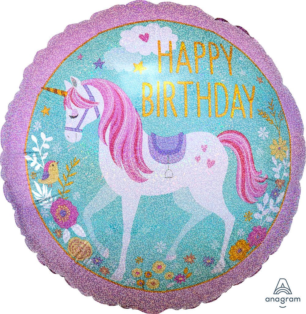 18" Happy Birthday - Magical Unicorn