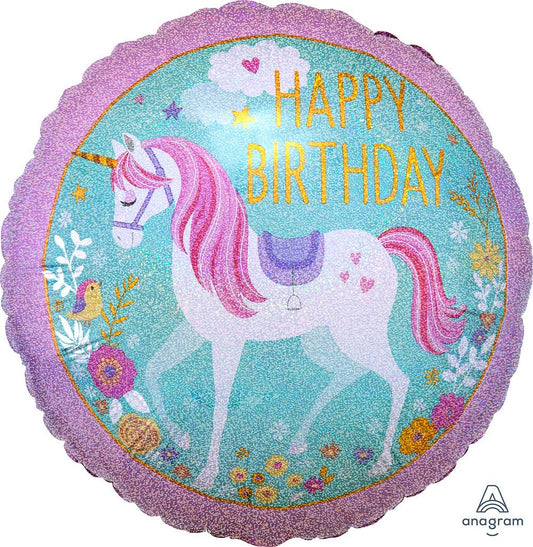 18" Happy Birthday - Magical Unicorn