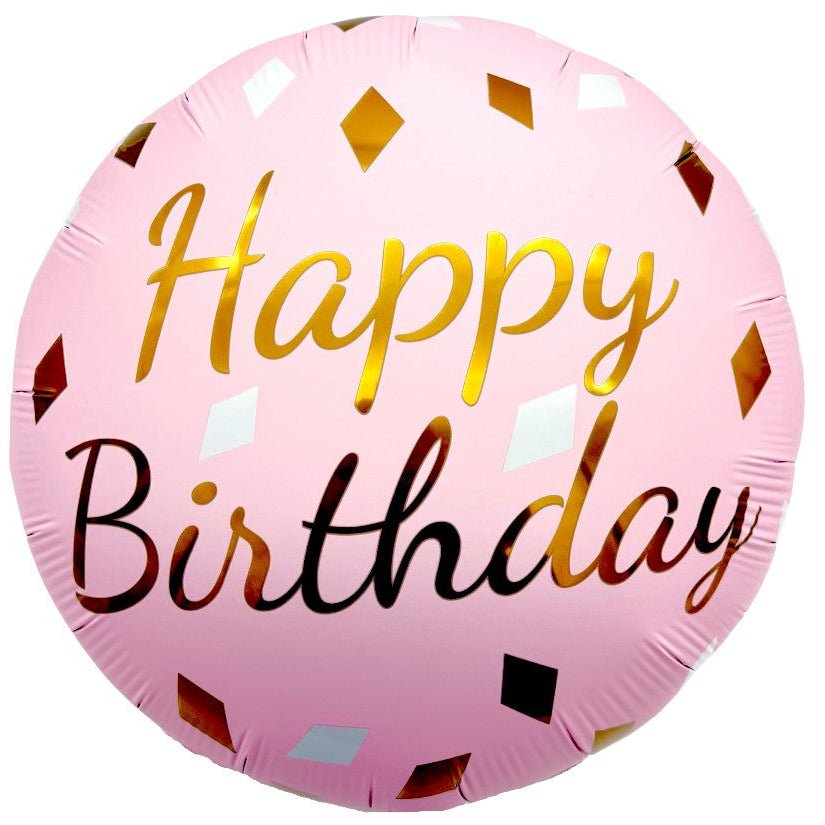18" Happy Birthday - Round Pink - 20ct - Party America