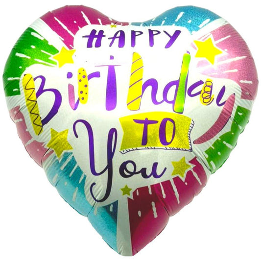 18" Happy Birthday - Sparkle Heart - 20ct - Party America