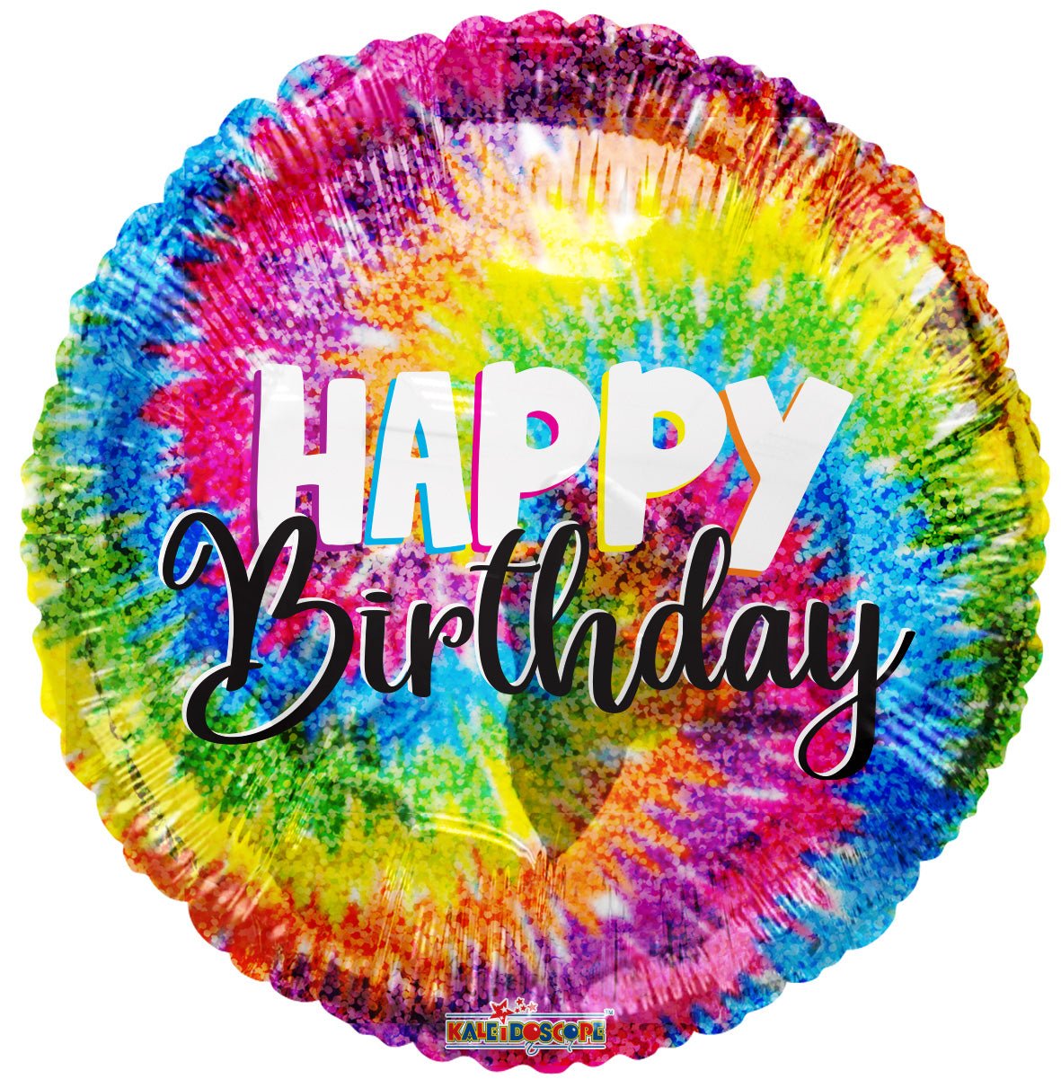 18" Happy Birthday - Tie Dye (100ct) - Conver USA