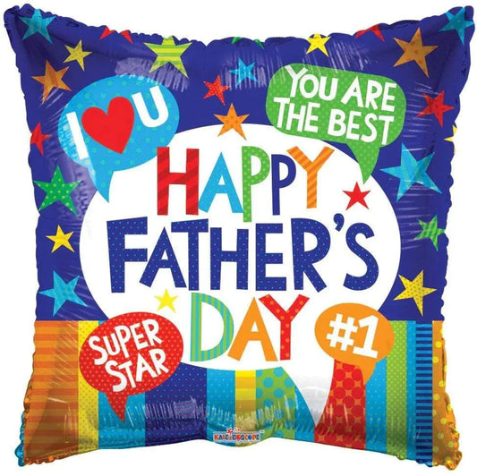 18" Happy Father's Day You're the Best (100ct) - Conver USA