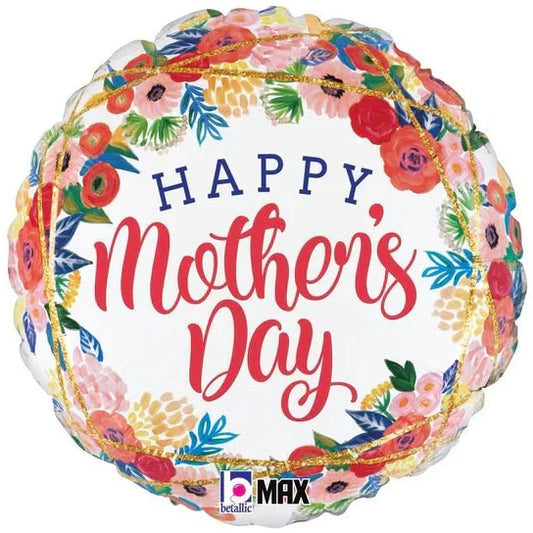 18" Happy Mother's Day Floral - Betallic