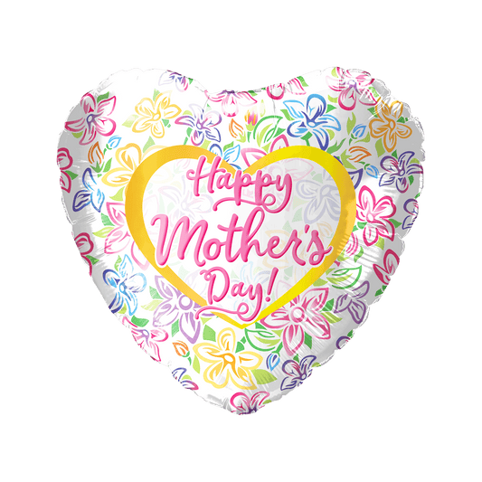 18" Happy Mother's Day Flowers - 50ct - Party America