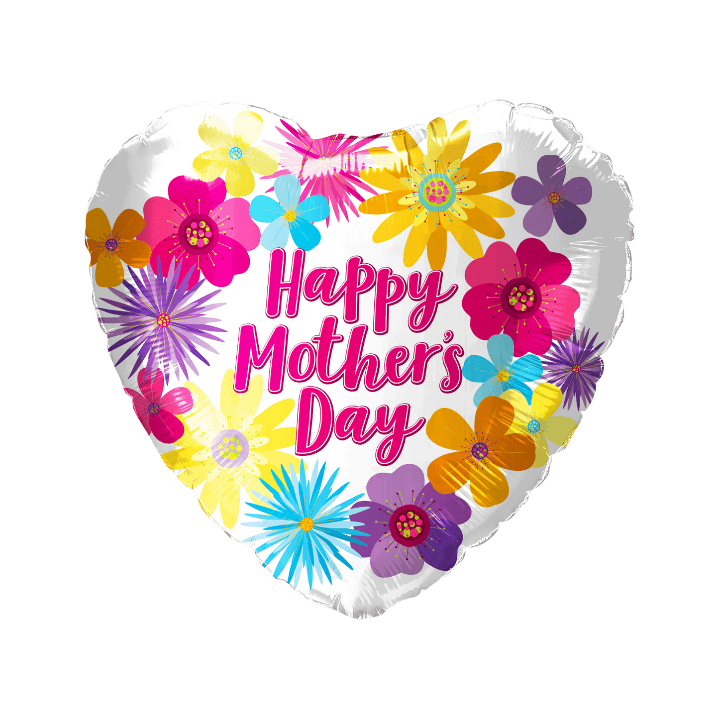 18" Happy Mother's Day Flowers Heart - 50ct - Party America