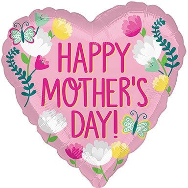 18" Happy Mothers Day Pink Floral (25ct) - Anagram