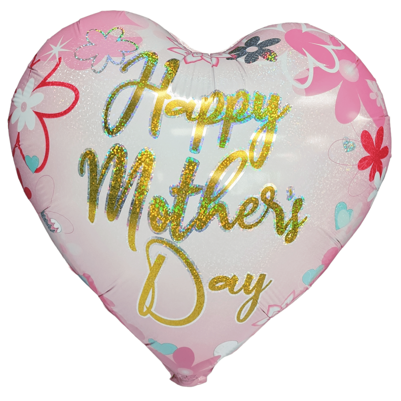 18" Happy Mother's Day Pink Heart Holographic - 20ct - Party America