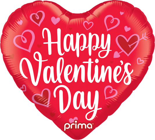 18" Happy Valentine's Day Whimsy Hearts