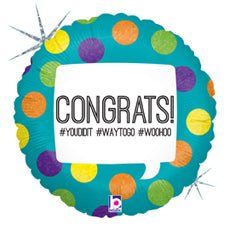 18" Hashtag Congrats (10ct) - Betallic