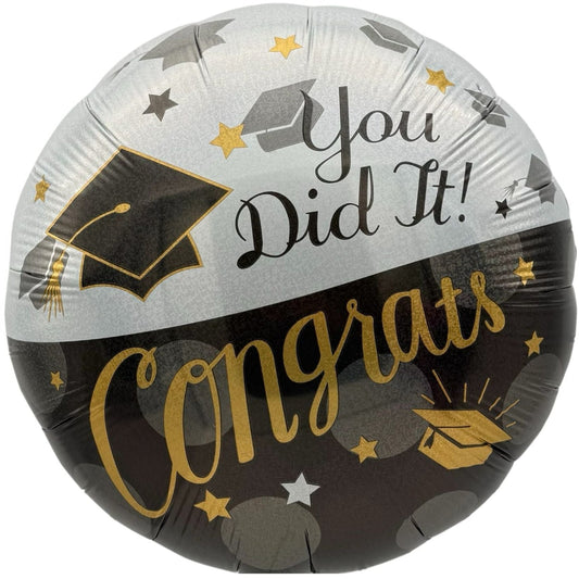 18" Holographic Congrats Grad You Did It - 50ct - Party America