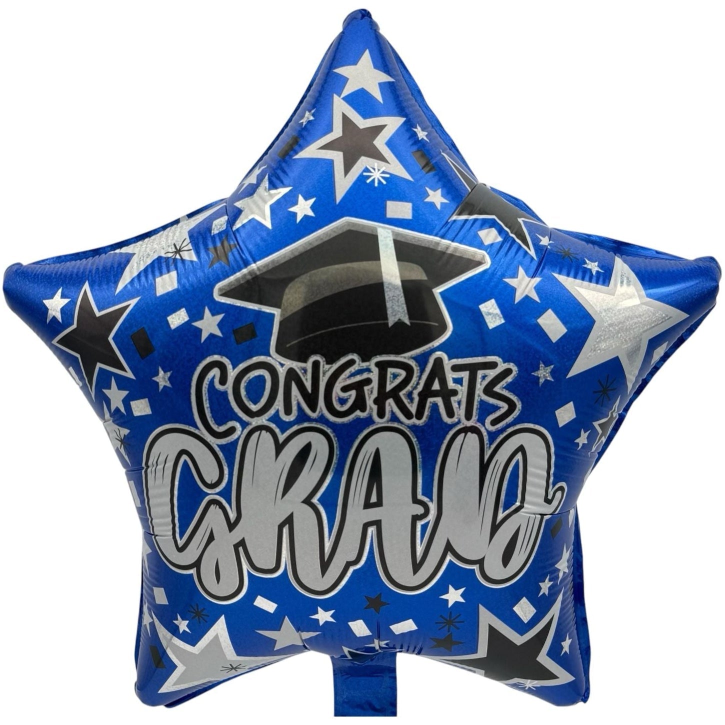 18" Holographic Graduation Blue Star - 50ct - Party America